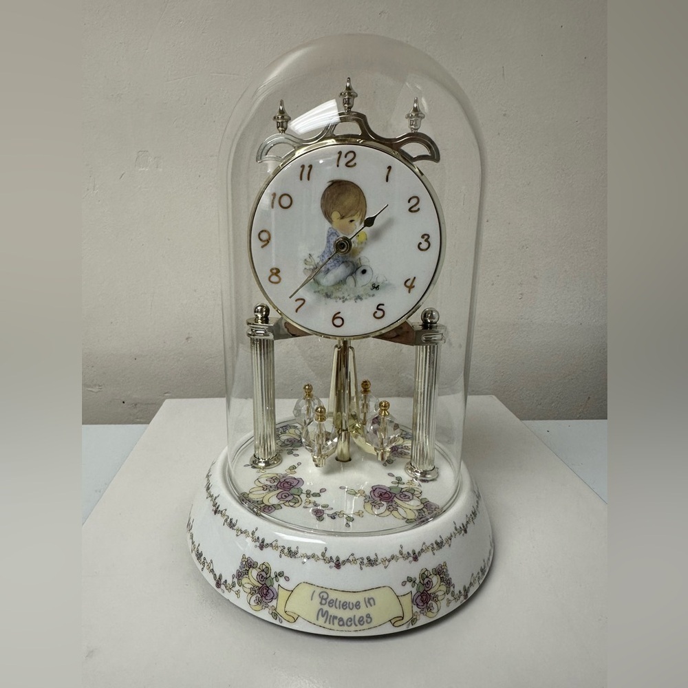 Precious Moments Clock “ I Believe in Miracles”